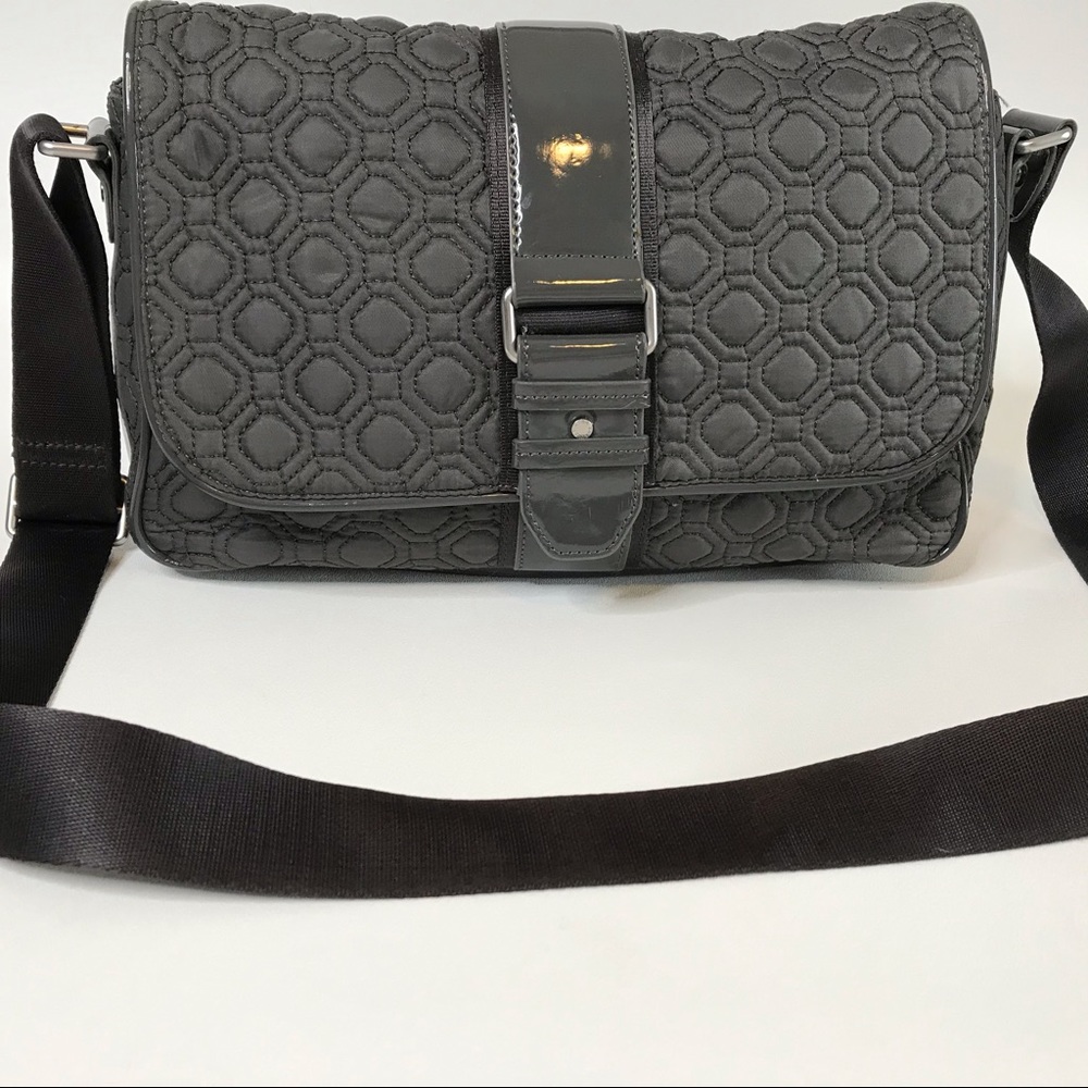 Vera Bradley Grey Crossbody Messenger Bag Purse